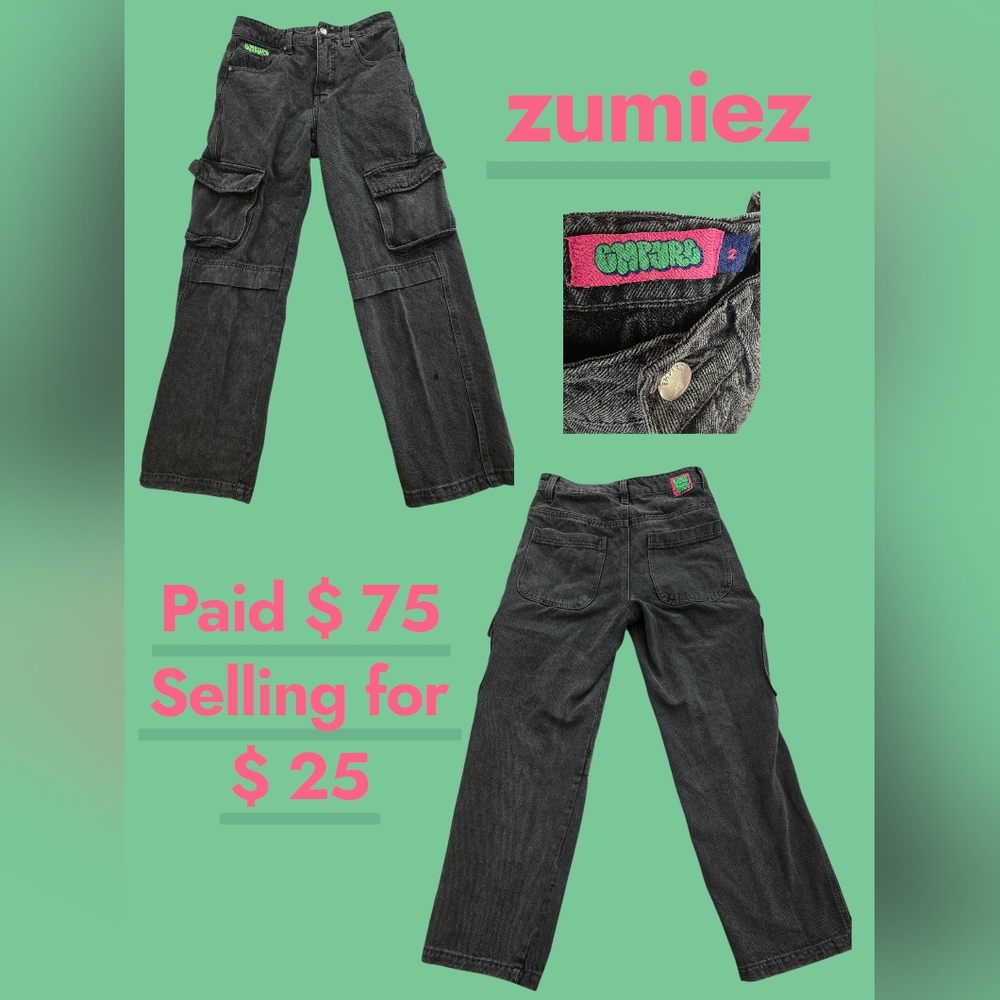 Zumiez Black Wide Leg Jeans